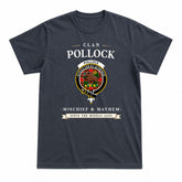 Pollock Tartan Crest Mischief and Mayhem T-shirt