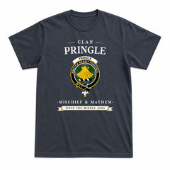 Pringle Tartan Crest Mischief and Mayhem T-shirt