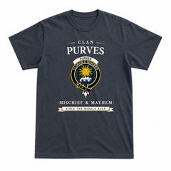 Purves Tartan Crest Mischief and Mayhem T-shirt