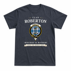 Roberton Tartan Crest Mischief and Mayhem T-shirt