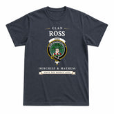 Ross Hunting Ancient Tartan Crest Mischief and Mayhem T-shirt