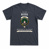 Ross Hunting Modern Tartan Crest Mischief and Mayhem T-shirt
