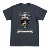 Sempill Modern Tartan Crest Mischief and Mayhem T-shirt