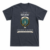 Shaw Ancient Tartan Crest Mischief and Mayhem T-shirt
