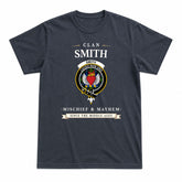 Smith Modern Tartan Crest Mischief and Mayhem T-shirt