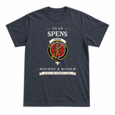 Spens (or Spence) Tartan Crest Mischief and Mayhem T-shirt