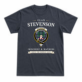 Stevenson Tartan Crest Mischief and Mayhem T-shirt