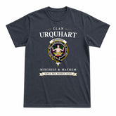 Urquhart Modern Tartan Crest Mischief and Mayhem T-shirt