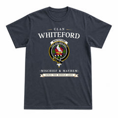 Whiteford Tartan Crest Mischief and Mayhem T-shirt