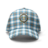 Stewart Muted Blue Tartan Crest Classic Cap