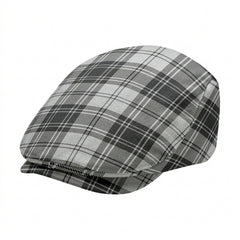 Douglas Grey Modern Tartan Flat Caps