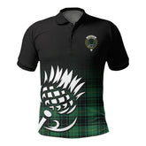 MacArthur Ancient Tartan Crest Polo Shirt - Thistle Black Style
