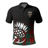 McCook Tartan Crest Polo Shirt - Thistle Black Style