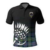 McDonnell of Glengarry Ancient Tartan Crest Polo Shirt - Thistle Black Style
