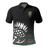 McFarlane Hunting Ancient Tartan Crest Polo Shirt - Thistle Black Style