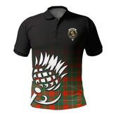 McGregor Ancient Tartan Crest Polo Shirt - Thistle Black Style