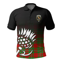 McGregor Modern Tartan Crest Polo Shirt - Thistle Black Style