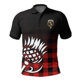 McGregor Rob Roy Modern Tartan Crest Polo Shirt - Thistle Black Style