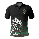 McKinnon Hunting Ancient Tartan Crest Polo Shirt - Thistle Black Style