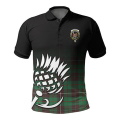 McKinnon Hunting Ancient Tartan Crest Polo Shirt - Thistle Black Style
