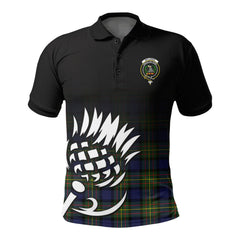 McLaren Modern Tartan Crest Polo Shirt - Thistle Black Style