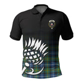 McNeil of Barra Ancient Tartan Crest Polo Shirt - Thistle Black Style