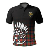 McPherson Ancient Tartan Crest Polo Shirt - Thistle Black Style