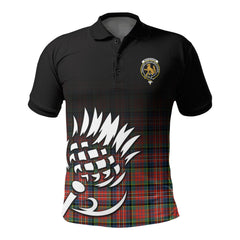 McPherson Ancient Tartan Crest Polo Shirt - Thistle Black Style