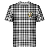 Scott Black & White Modern Tartan Crest T-shirt