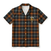 Brown Ancient Tartan Crest Hawaiian Shirt