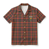 Cumming Hunting Weathered Tartan Crest Hawaiian Shirt