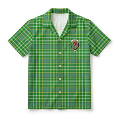 Currie Tartan Crest Hawaiian Shirt