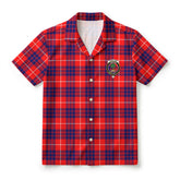 Hamilton Modern Tartan Crest Hawaiian Shirt