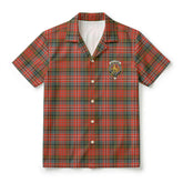 MacPherson Weathered Tartan Crest Hawaiian Shirt