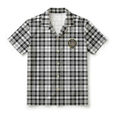 Scott Black & White Modern Tartan Crest Hawaiian Shirt