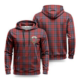 Kelly of Sleat Red Tartan Crest Hoodie