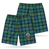 Baillie Ancient Tartan Crest Men's Beach Shorts