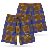 Balfour Modern Tartan Crest Men's Beach Shorts
