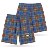 Bethune Ancient Tartan Crest Men's Beach Shorts