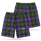 Blair Modern Tartan Crest Men's Beach Shorts