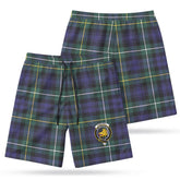 Campbell Argyll Modern Tartan Crest Men's Beach Shorts