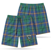 Carmichael Ancient Tartan Crest Men's Beach Shorts