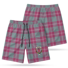 Crawford Ancient Tartan Crest Men's Beach Shorts