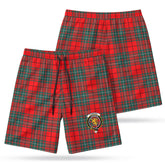Cumming Modern Tartan Crest Men's Beach Shorts