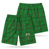 Don Tartan Crest Men's Beach Shorts