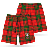 Dunbar Modern Tartan Crest Men's Beach Shorts