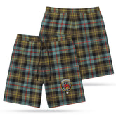 Farquharson Weathered Tartan Crest Men's Beach Shorts