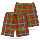 Forrester Tartan Crest Men's Beach Shorts