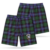 Galbraith Modern Tartan Crest Men's Beach Shorts
