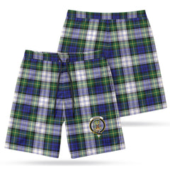 Gordon Dress Modern Tartan Crest Men's Beach Shorts